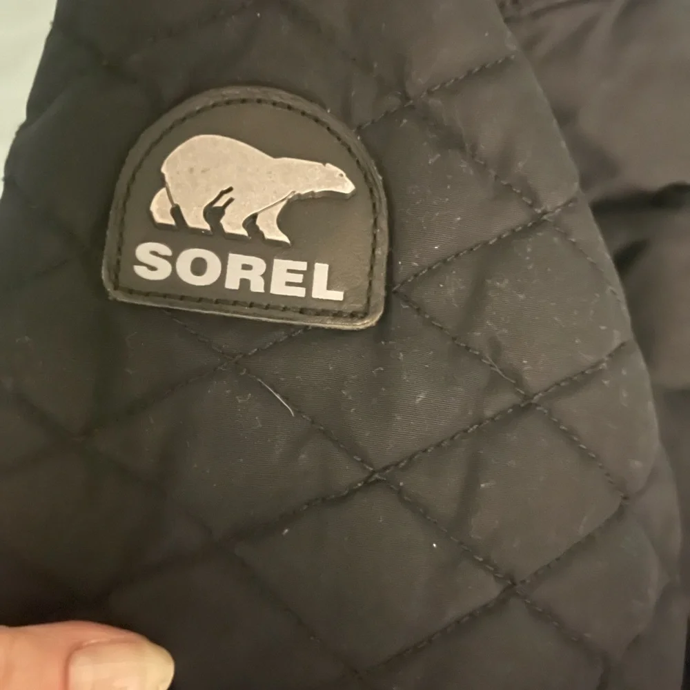 Sorel black goose down moto jacket. - Picture 12 of 16